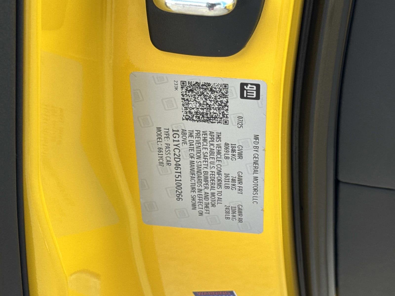 2026 Chevrolet Corvette Stingray 3LT