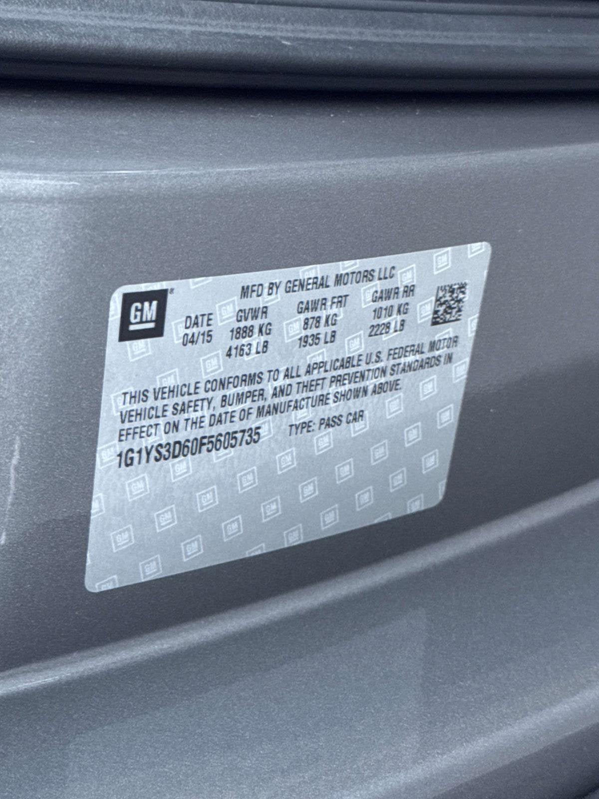 2015 Chevrolet Corvette Z06 Z06 2LZ