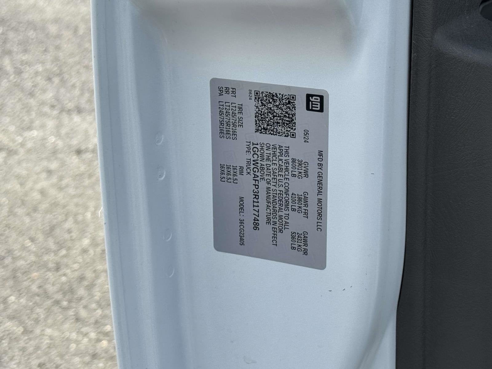 2024 Chevrolet Express Cargo 2500 WT