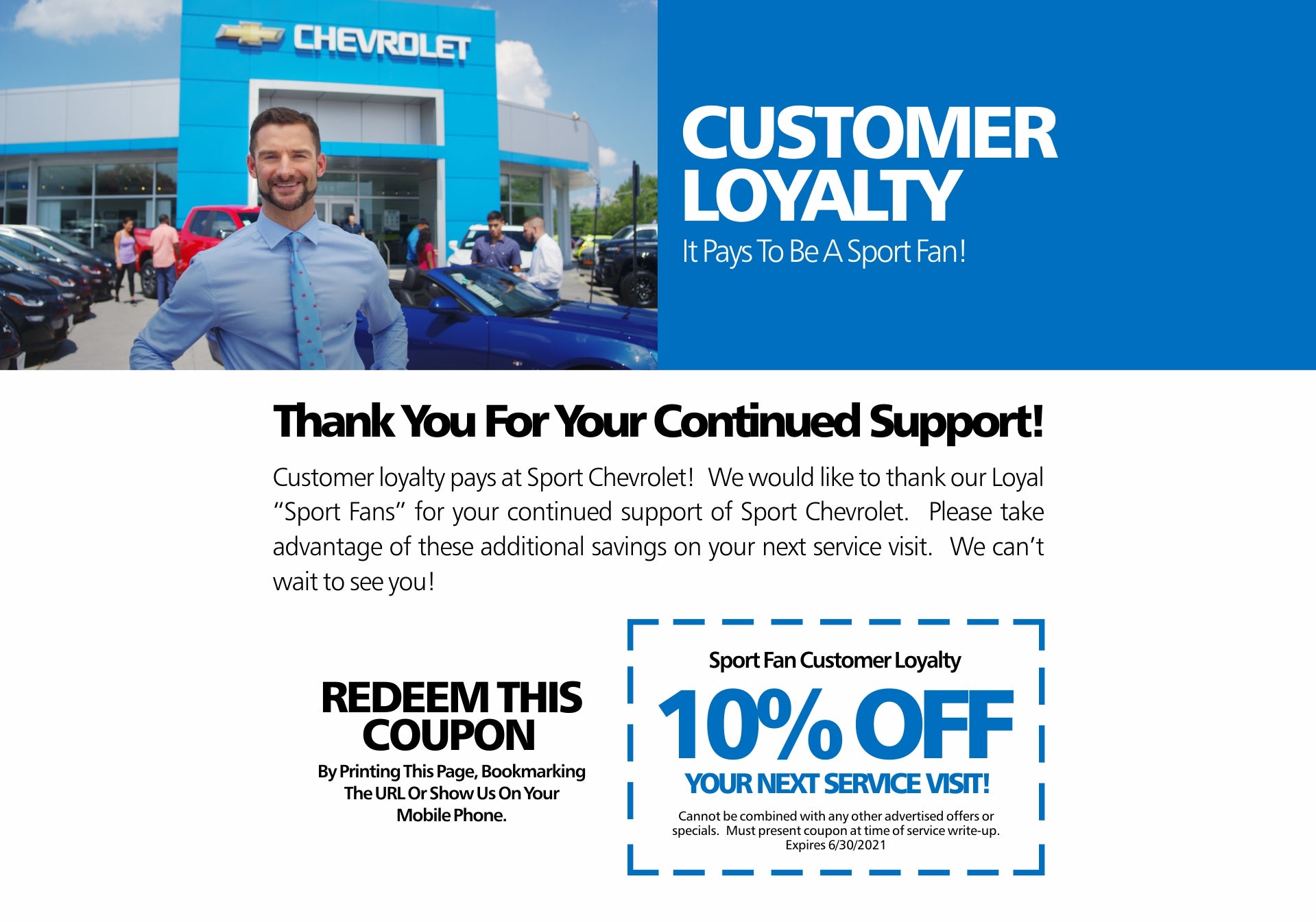 Service Coupon Sport Chevrolet in Silver Spring, MD
