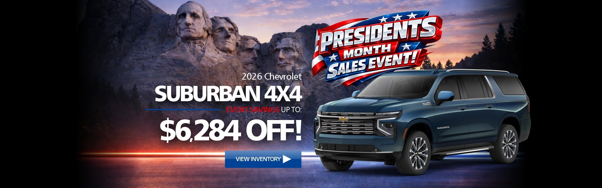 UPTO $6,284 OFF ON SUBURBAN 4*4 